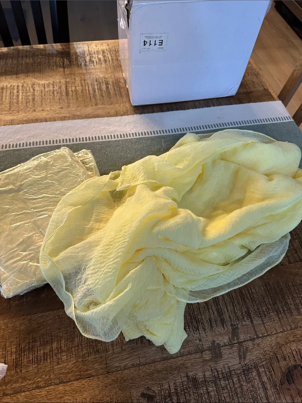 Lightweight Yellow Sheer Scarf